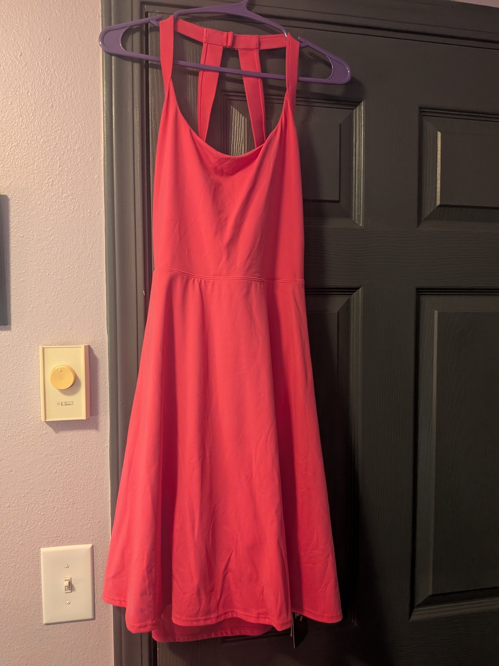 HALARA Coral Pink Racerback Fit & Flare Mini Dress